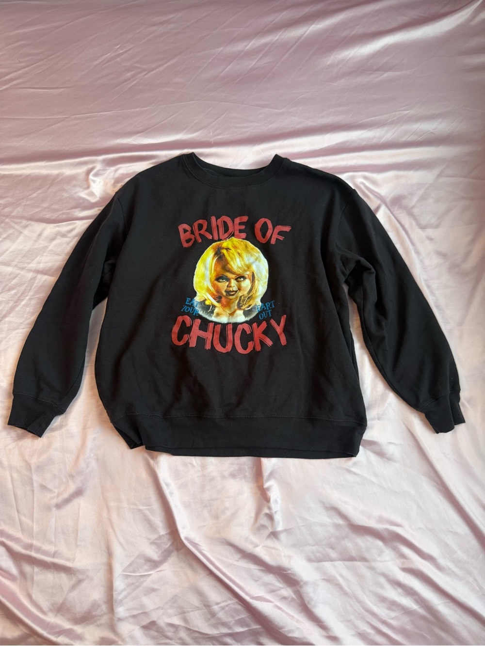 Bride of Chucky Black Graphic Sweatshirt
